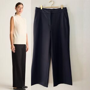 NWT Quince Ultra-Stretch Ponte Black Trouser Sz 14 90s Minimalist CBK Aesthetic